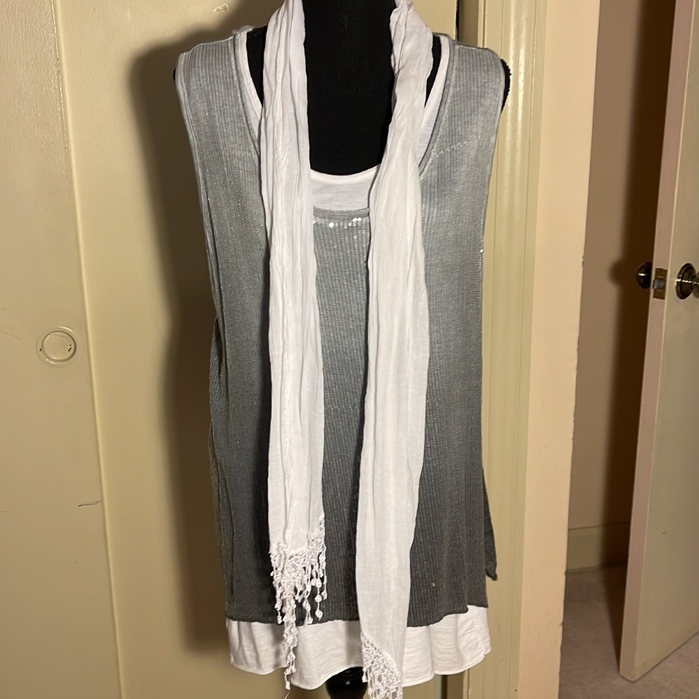 3 For 1! Sparkly Ombré Layered Tunic